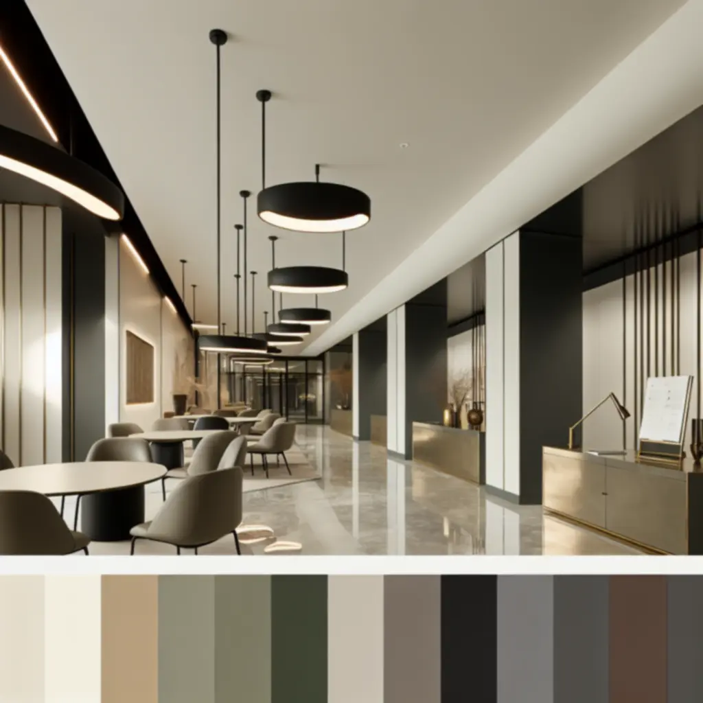 Wyrafinowane wnętrze salonu w neutralnych barwach zaprojektowane przez CityDesignStud